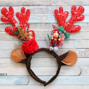 Reindeer headband, Christmas Reindeer ears, Parade headband, Holiday antlers, Xmas antlers, FREE SHIPPING image 6