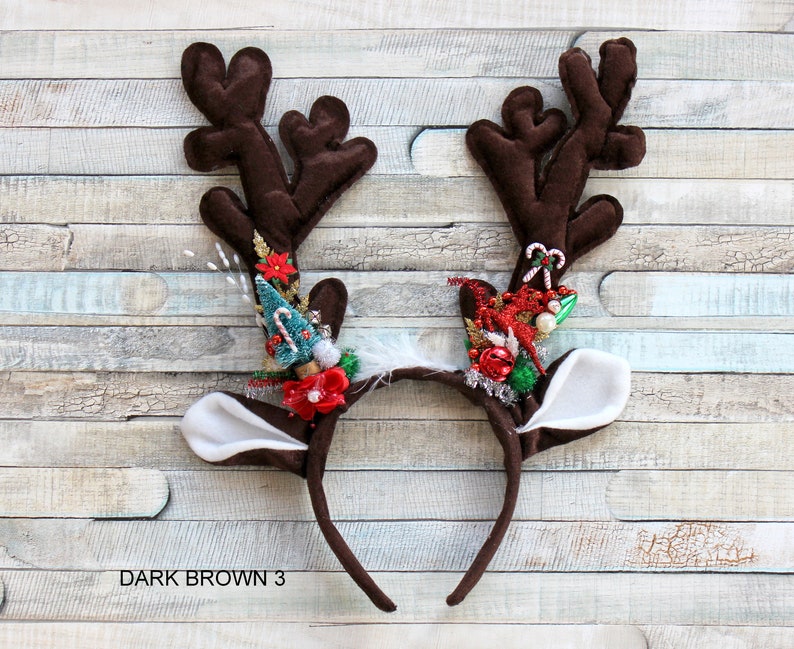 Reindeer headband, Christmas Reindeer ears, Parade headband, Holiday antlers, Xmas antlers, FREE SHIPPING image 3