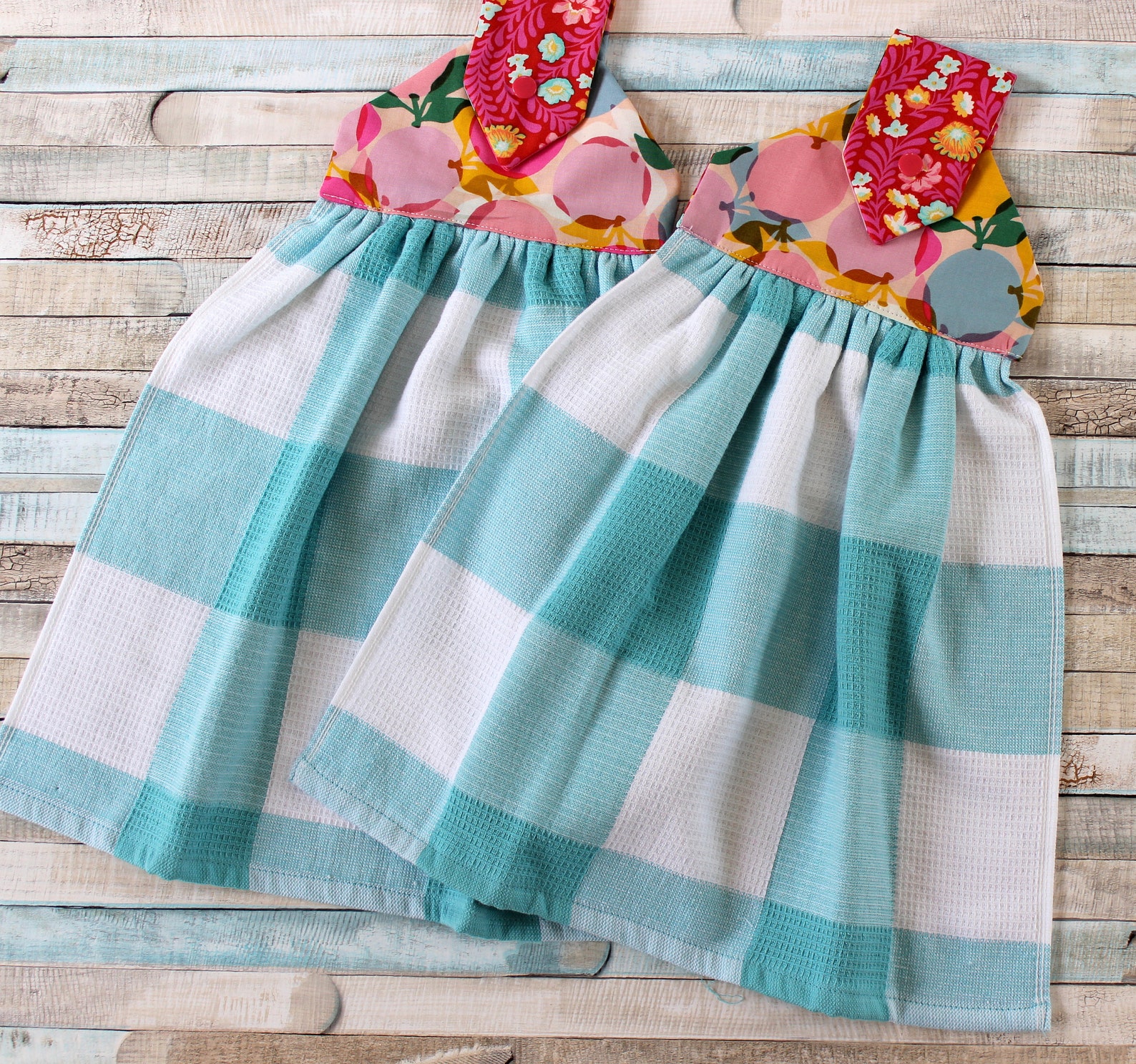 Floral towel Fruit towel Snap on Kitchen Towel Liberty Etsy