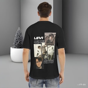Unisex Levi Ackerman Shirt Attack on Titan T Shirt Eren Yeager Tee Anime Graphic Tee Manga Fan Gift Anime Lovers Shirt
