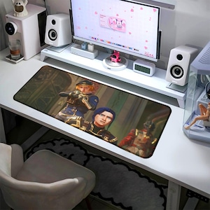 Arcane Mouse Pad Caitlyn Desk Mat League of Legends Gaming Pad Office Decor Gift for Gamers Large Mouse Mat