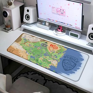 Zelda Hyrule Map Mouse Pad XXL: Gaming Desk Mat, Gamer Gift