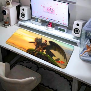 How to Train Your Dragon Mousepad Httyd Gaming Accessory Thootless Office Desk Mat Dragon Lover Gift Cartoon Mousepad