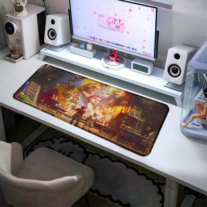 Arcane Mouse Pad Desk Mat Vi and Ekko League of Legends Gaming Mat LoL Fan Gift Desk Accessory