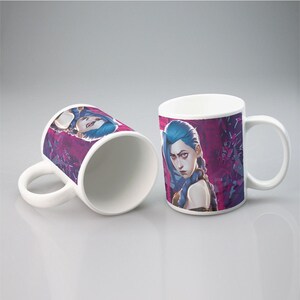League of Legends Jinx Mug Arcane Cup Gamer Gift Coffee Cup Jinx Character Art Arcane Inspired Merchandise