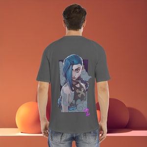 Arcane Unisex Jinx T Shirt League of Legends Tee Graphic Shirt Gamer Shirt Video Game Apparel Gift For Gamers
