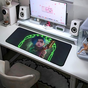 Jinx Mouse Pad Arcane Desk Mat Vi League of Legends Office Accessory Gamer Gift