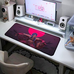 Jinx Desk Mat Arcane Mouse Pad Vi League of Legends Gaming Mat Esports Gift Gamer Decor