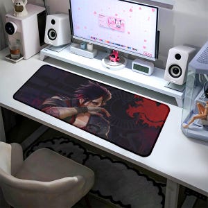 League of Legends Desk Mat Arcane Vi Mouse Pad Gaming Setup Gamer Gift Office Accessory