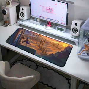 Jinx Desk Mat Arcane Mouse Pad Vi League of Legends Gaming Mat Esports Gift Gamer Decor