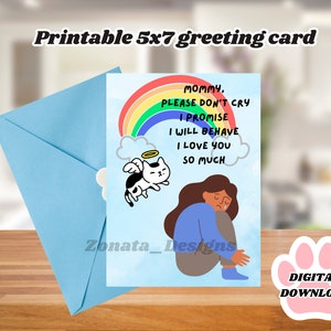 Tarjeta de pérdida de mascota imprimible, tarjeta digital de pérdida de mascota, tarjeta de pérdida de mascota de gato, tarjeta de condolencia, tarjeta de muerte de mascota, tarjeta de pérdida de mascota de gato, pérdida de mascota, tarjeta