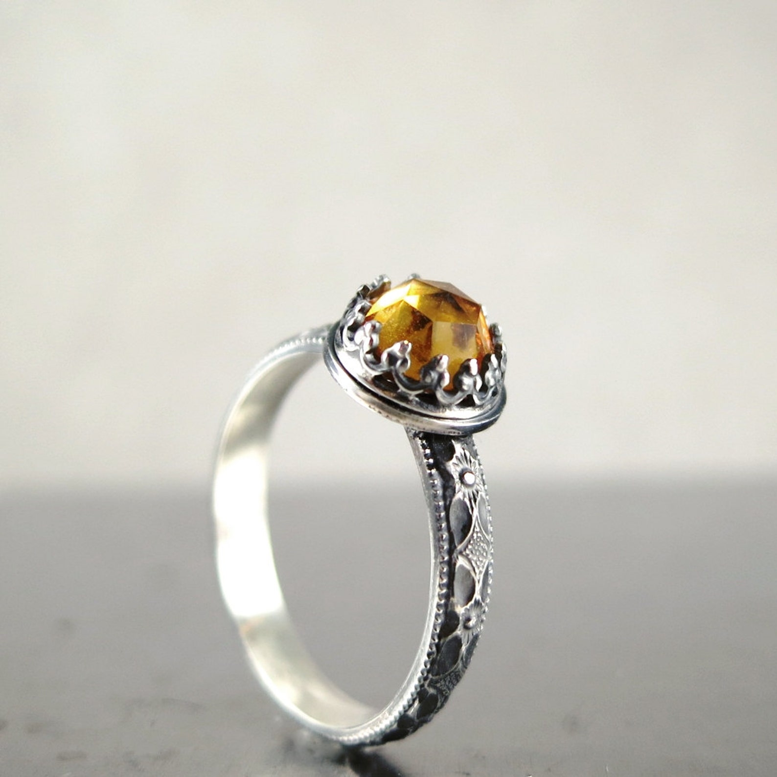 Bague Citrine Précieuse 