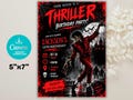Thriller Halloween Birthday Invitation, Zombie Party Invite, Horror Birthday, Editable Canva Template, Spooky Halloween Invitation product logo