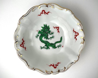 Meissen Green-Dragon Candy Dish