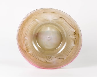 Großer Beige Rosa Teller signiert von Erwin Eisch 1983