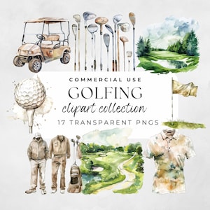 Golf Club clipart, Golf Club PNG, golfkar golfer, golfbal clipart, aquarel golf, golftas, golf vlag, golfbaan clipart, kleding