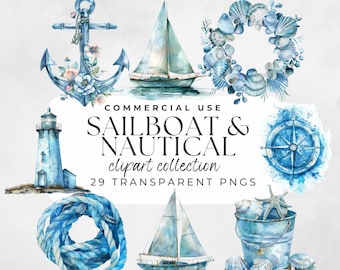 Nautical Clipart Watercolor Sailboat Png Sail Boat Clip Art Sailing Boat Clipart Sailboat Clip Art Ocean Seascape, Watercolor Boat Png