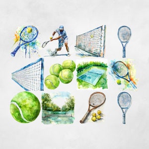 Tennis Racket Blue Net Tennis Ball