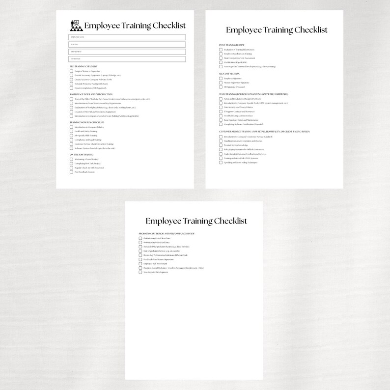 Employee Training Checklist Onboarding New Hire Checklist Onboarding ...