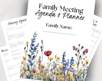 Gezinsvergaderingplanner Huisbeheer Gids voor gezinsvergaderingen Huisplanner Vergadersjabloon Moederplanner, Gezinsagenda, Vergaderplanner