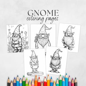 Fantasy Coloring, Adult Coloring Page, Adult Coloring Book, Cute Gnome Coloring, Coloring For Adults, Cute Coloring Book, Kids Coloring Page