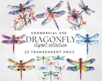 Dragonfly Clipart Dragonfly Png Watercolor Dragonfly Dragonfly Clip Art Dragon Fly Clipart Insect Svg, Painted Dragonflies, Clipart