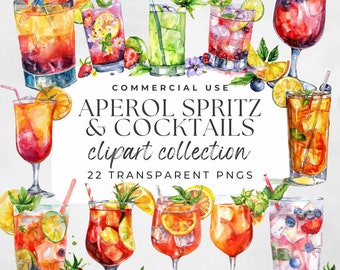 Aperol Spritz Clipart Watercolor Cocktail Summer Drink Clipart Summer Cocktails Png Alcoholic Drinks Png Alcohol Clip Art