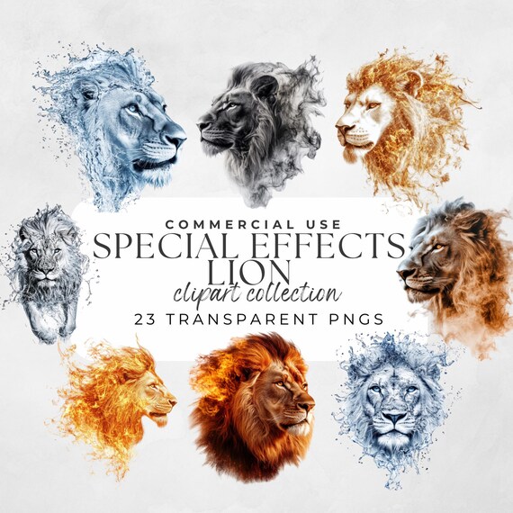 Majestic Lion PNG Lion Artwork Lion Graphic King of the Jungle Lion Printables Safari Decor, Regal Designs, Wildlife Lion Effects
