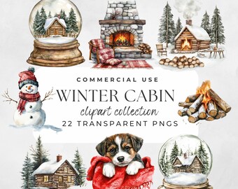 Winter Cabin Clipart Christmas Cozy Winter Scene Log Cabin Romantic Cabin Png Wooden House Cottagecore Globe Garden Snowglobe