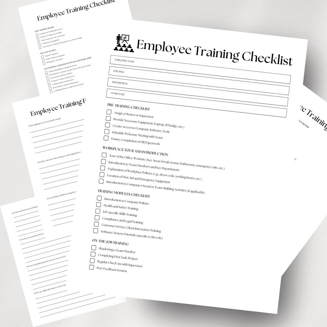 Employee Training Checklist Onboarding New Hire Checklist Onboarding ...