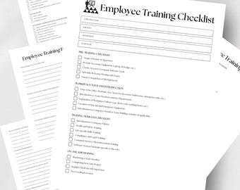 Employee Training Checklist Onboarding New Hire Checklist Onboarding Template Hr Template New Hire Template, Employee Handbook