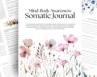Somatic Journal Somatic Healing Exercises Emotional Regulation Therapy Printable Worksheets For Nervous System And Trauma Support