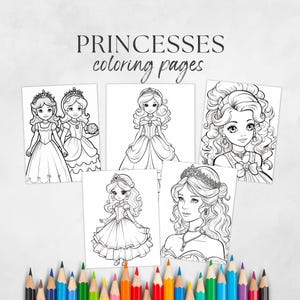 Princess Coloring Book, Girls Coloring Book, Princess Activity, Princess Birthday, Coloring Pages For Girls, Fairy Tale Coloring