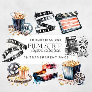 Film Strip Clipart, Filmstrip Clipart, Negative Film Strip, Picture Frame, Movie Clipart, Vintage Cinema Svg, Movie Night Clipart