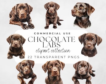 Chocolate Labrador Clipart Watercolor Retriever Dog Portrait Printable Art Decor For Pet Lovers Nursery And Dog Themed Designs Chocolate Lab