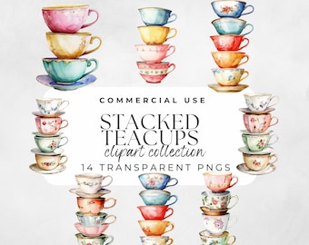 Teacup Stack Clipart Tea Party Clipart Tea Time Clipart Tea Party Invitation Rose Teacup Clipart Vintage Tea Party, Vintage Teacups Png