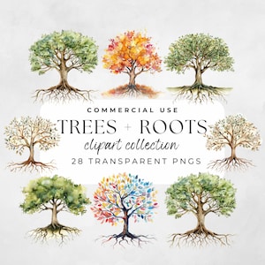 Tree With Roots Clipart, Tree Of Life Clipart, Celtic Tree Of Life, Tree Silhouette, Tree Heart, Tree Bundle, Family Reunion, Family Roots