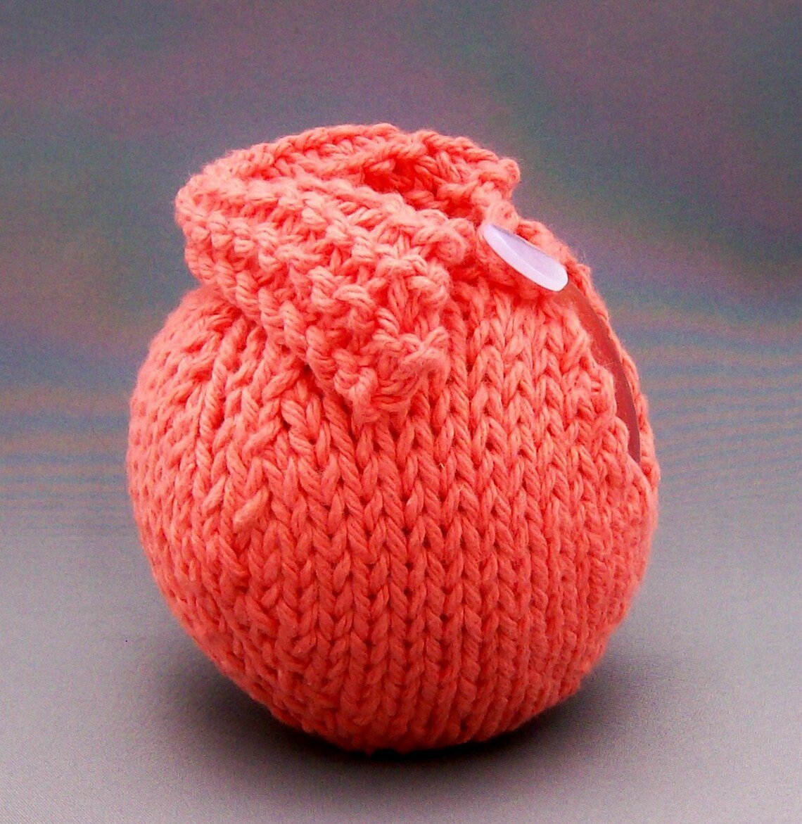 Apple Cozy Sweater Handknit Cotton Honeysuckle Tangerine | Etsy