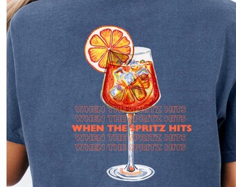 Aperol Spritz T-Shirt, Kundenspezifisches Aperol Social Club-T-Shirt, Trendiges Unisex-Cocktail-T-Shirt, Komfortfarben, Aperol Spritiz Cheers