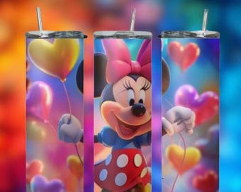 Minnie Tumbler Wrap Bundle - 20 Unzen Skinny Tumbler Wrap, 20 Unzen Tumbler Png Sublimationsdesign - Digitale Sofort Download Vorlagendateien