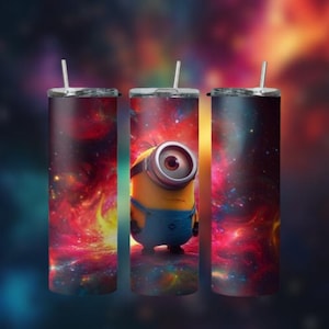 Paquete de envoltura de vaso Minion - Envoltura de vaso delgado de 20 oz y diseño de sublimación Png de vaso Minions de 20 oz - Plantilla de descarga digital instantánea