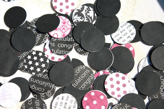 Circle garland black red & white wedding banner Il_570xn