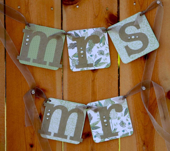 Custom Mr & Mrs Chair Banners Il_570xn