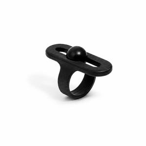 Anello della calma / Anello sensoriale antistress / Nero mezzanotte / Anello di radicamento, Anello antiansia, Strumento di meditazione, Regalo per la consapevolezza