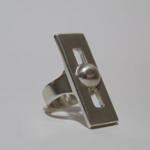 Anillo cinético de plata de ley para aliviar la ansiedad / Anillo para la ansiedad / Anillo para la respiración profunda / Anillo de meditación / Anillo llamativo