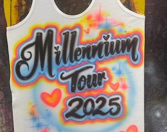 Custom Airbrush TANK TOP Neon Name Design