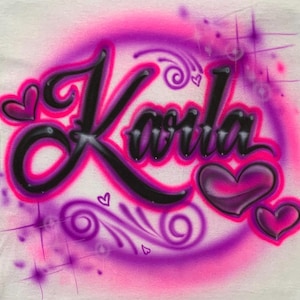 Your Name On A Shirt - custom airbrush spray paint shirt - kids - adults - party - vacation - gift