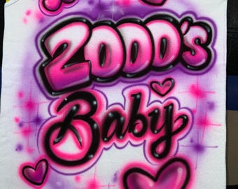 Airbrush  TANK TOP (one size) Neon Name 1990s freaknik cookout tanktop painted air brush beach trip Design