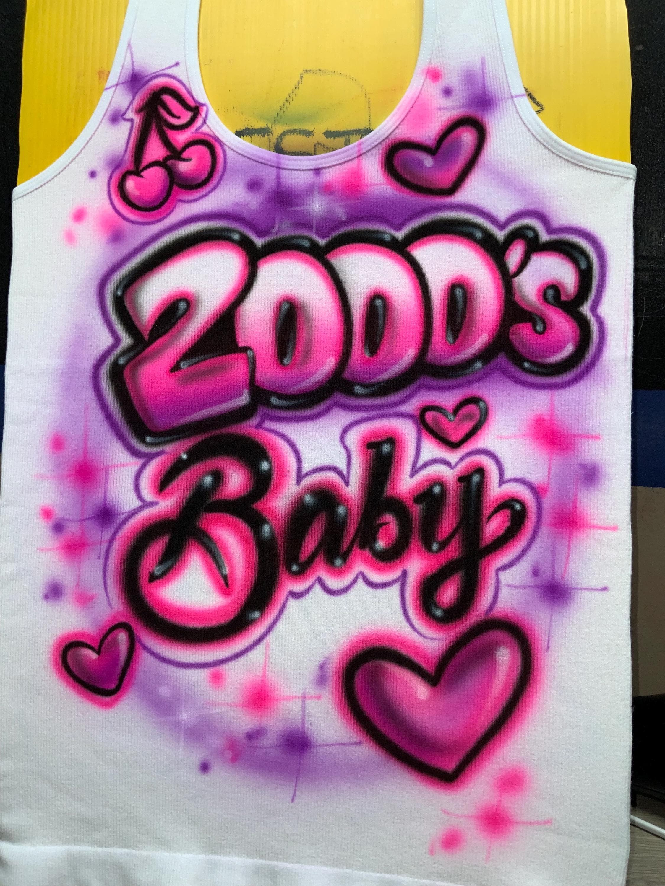 Airbrush TANK TOP (one Size) Neon Name 1990s Freaknik Cookout