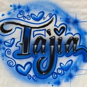 Custom Airbrush Name Shirt – Add Any Name! Neon or Glitter T-Shirt • Personalized Spray Paint Tee • Fast Shipping Gift Idea